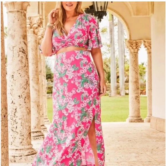 Lilly Pulitzer Minka Maxi Set in Roxie Pink - Picture 3 of 7